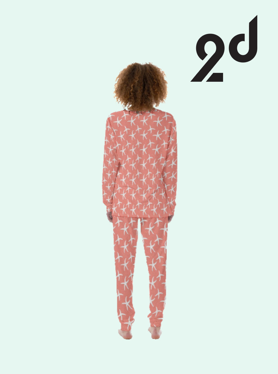 Comfy Salmon PJ set, Long pant PJs, Cozy Sleepwear, Soft Pajama Set, Pajamas