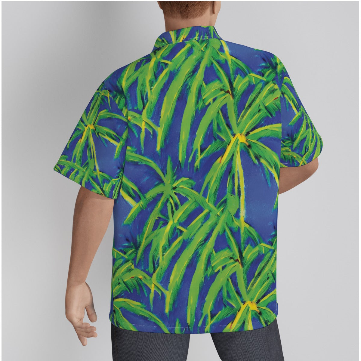 Tropical Lush Floral Palm Tree Men's Hawaiian Shirt