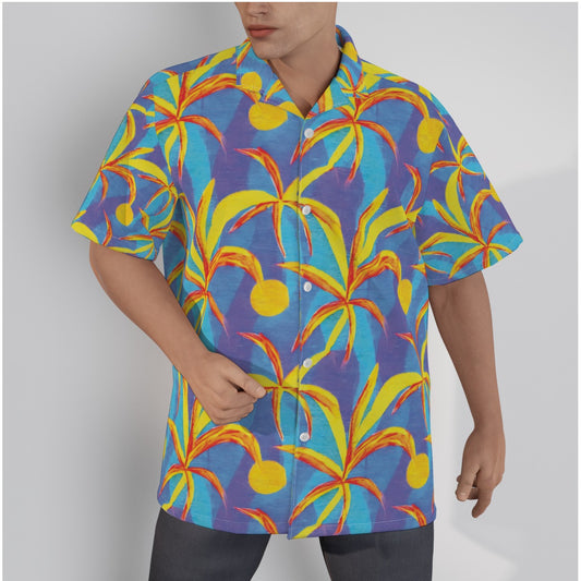 Summer Essentials Men's Tropical Palm Tree Hawaiian Shirt