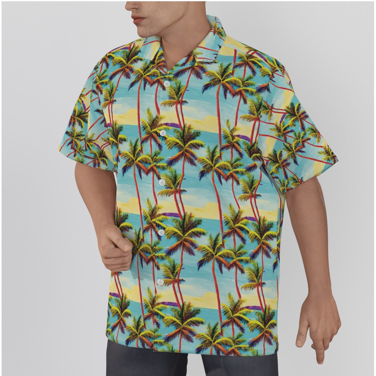 Aloha Vibe Tropical Floral Men's Hawaiian Shirt