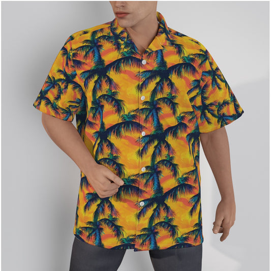 Tropical Palm Tree Hawaiian Shirts-Sunset Paradise