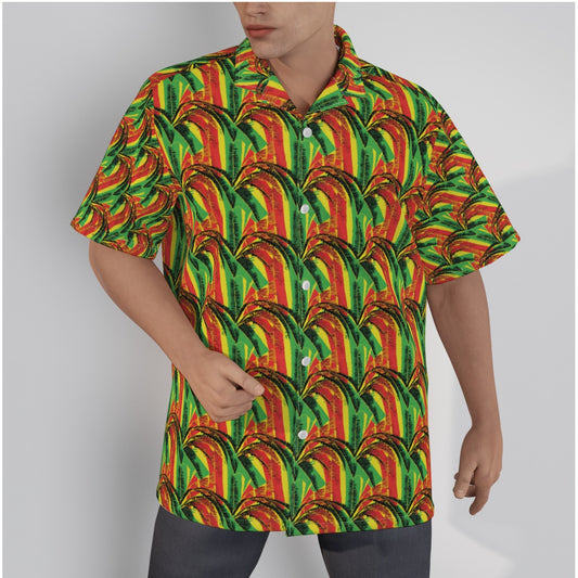 Rasta Resort Wear Men's Hawaiian Shirt, Resort Wear, Cruise Attire, Summer Essential Shirt