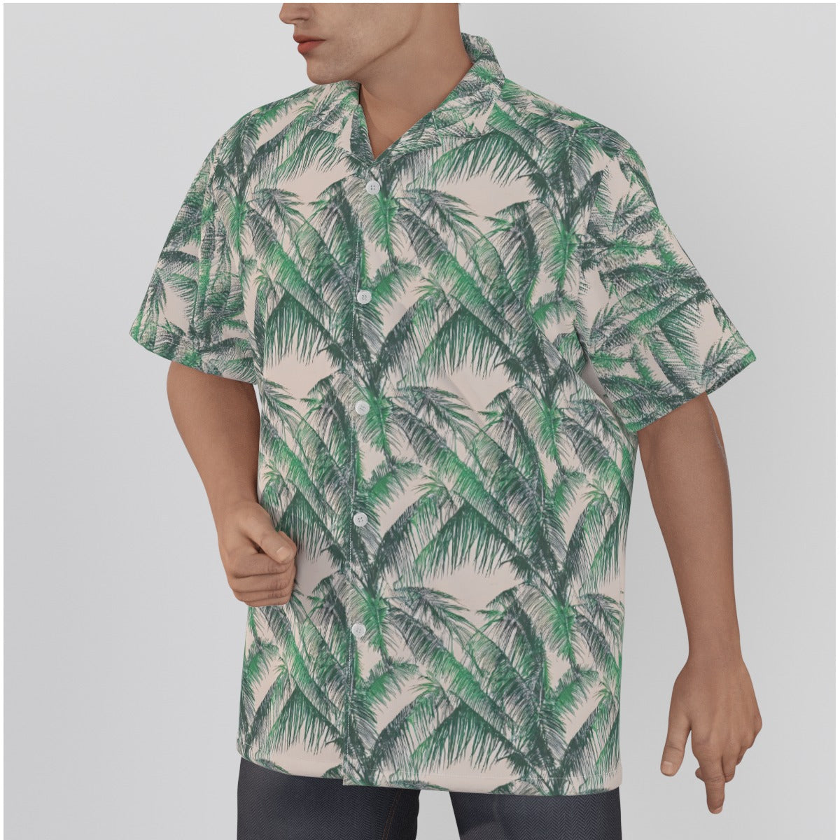 The Caribbean Tropical Palm Men's Hawaiian Shirt