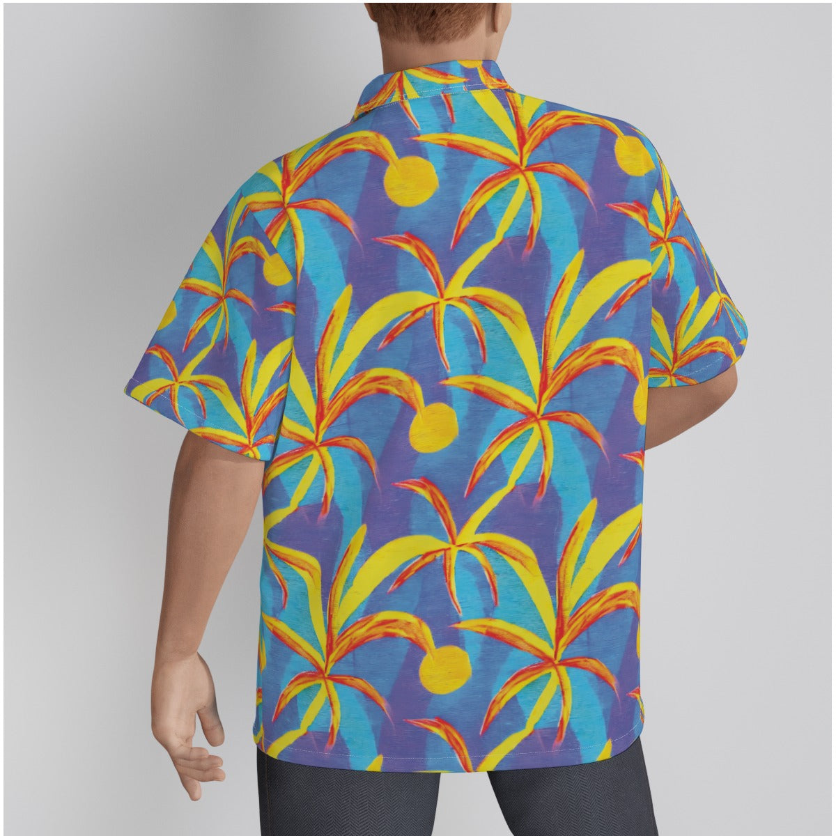 Summer Essentials Men's Tropical Palm Tree Hawaiian Shirt