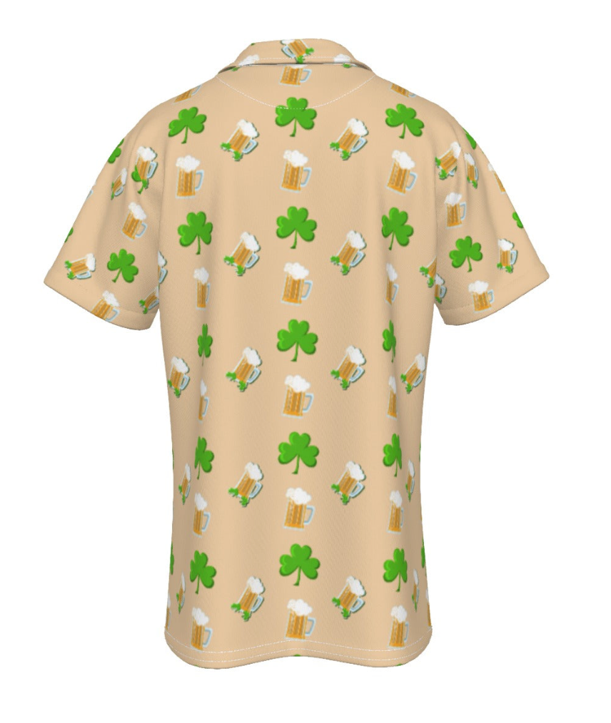 Men's Polo Shirt - Blend of Irish heritage and golfing style Clover and Beer Polo