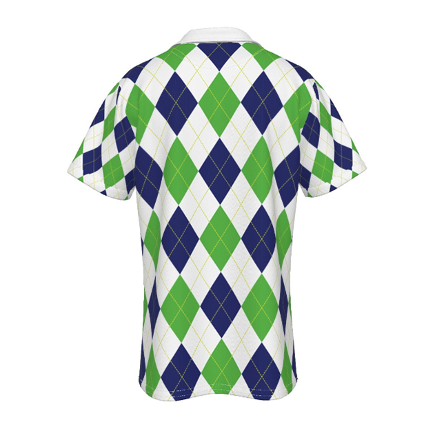 Comfortable, Stylish Argyle Polo Shirt Perfect for Fashionable Golfers