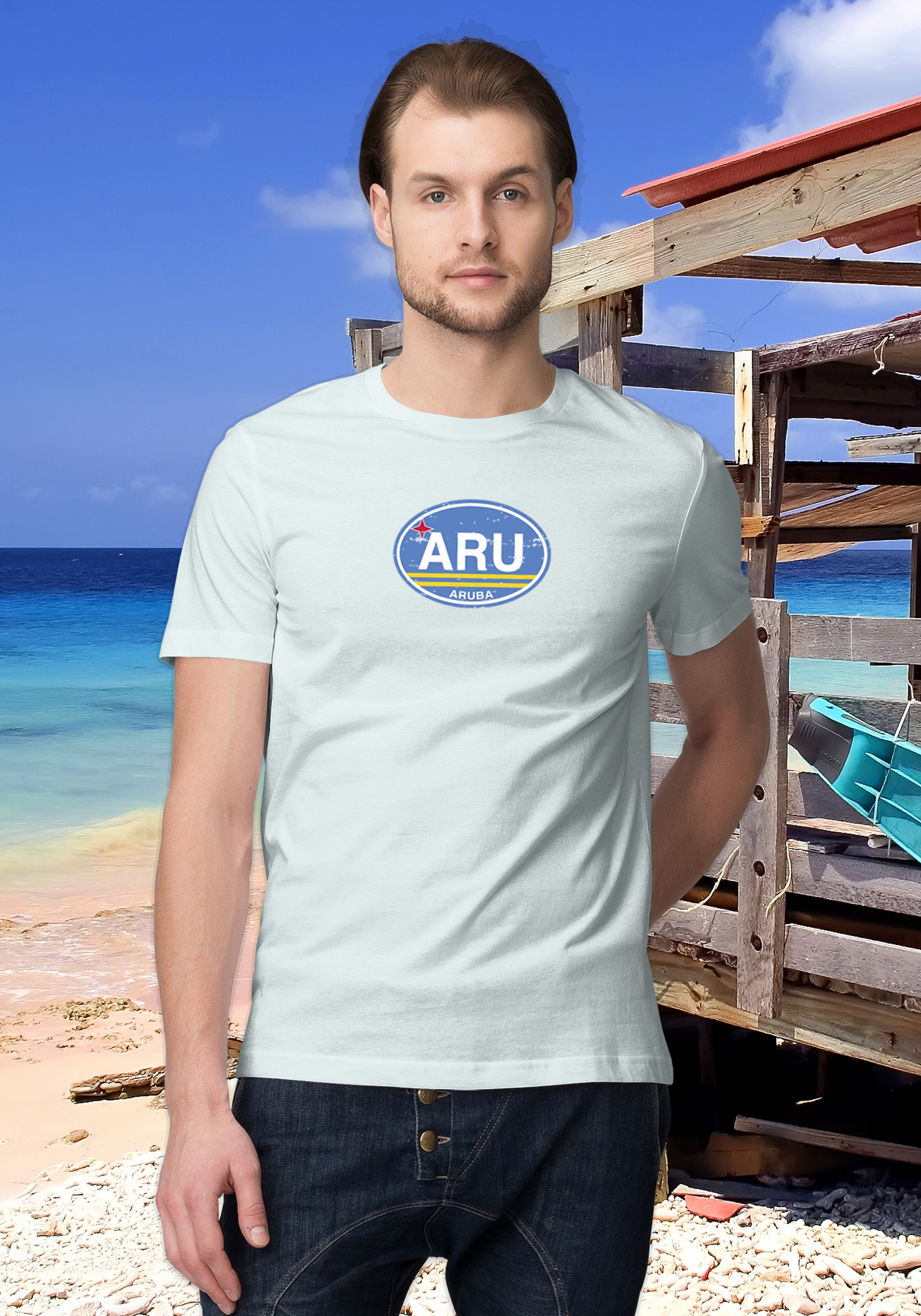 Aruba Men's Flag T-Shirt Souvenirs - My Destination Location