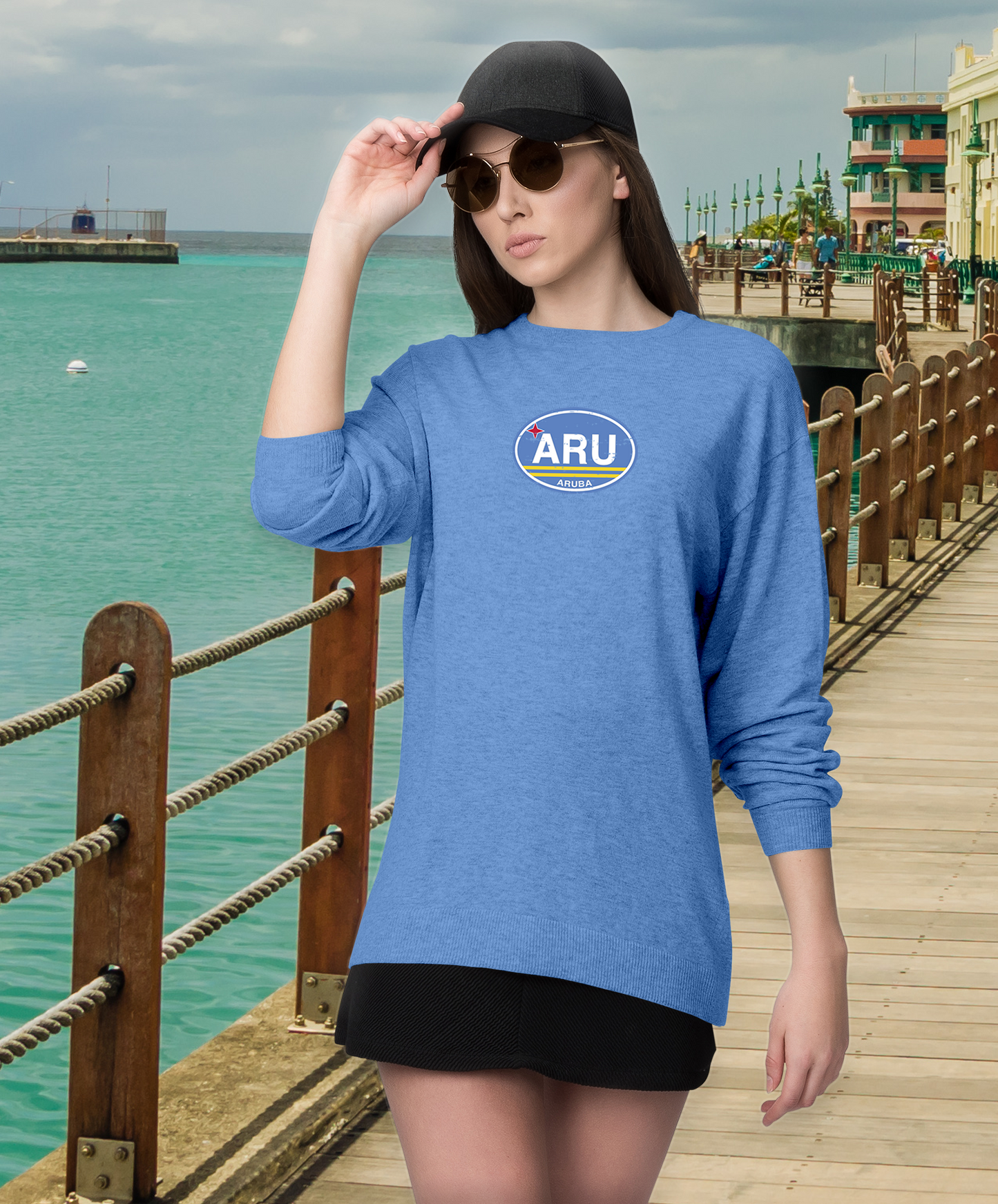 Aruba Women's Flag Long Sleeve T-Shirts - My Destination Location