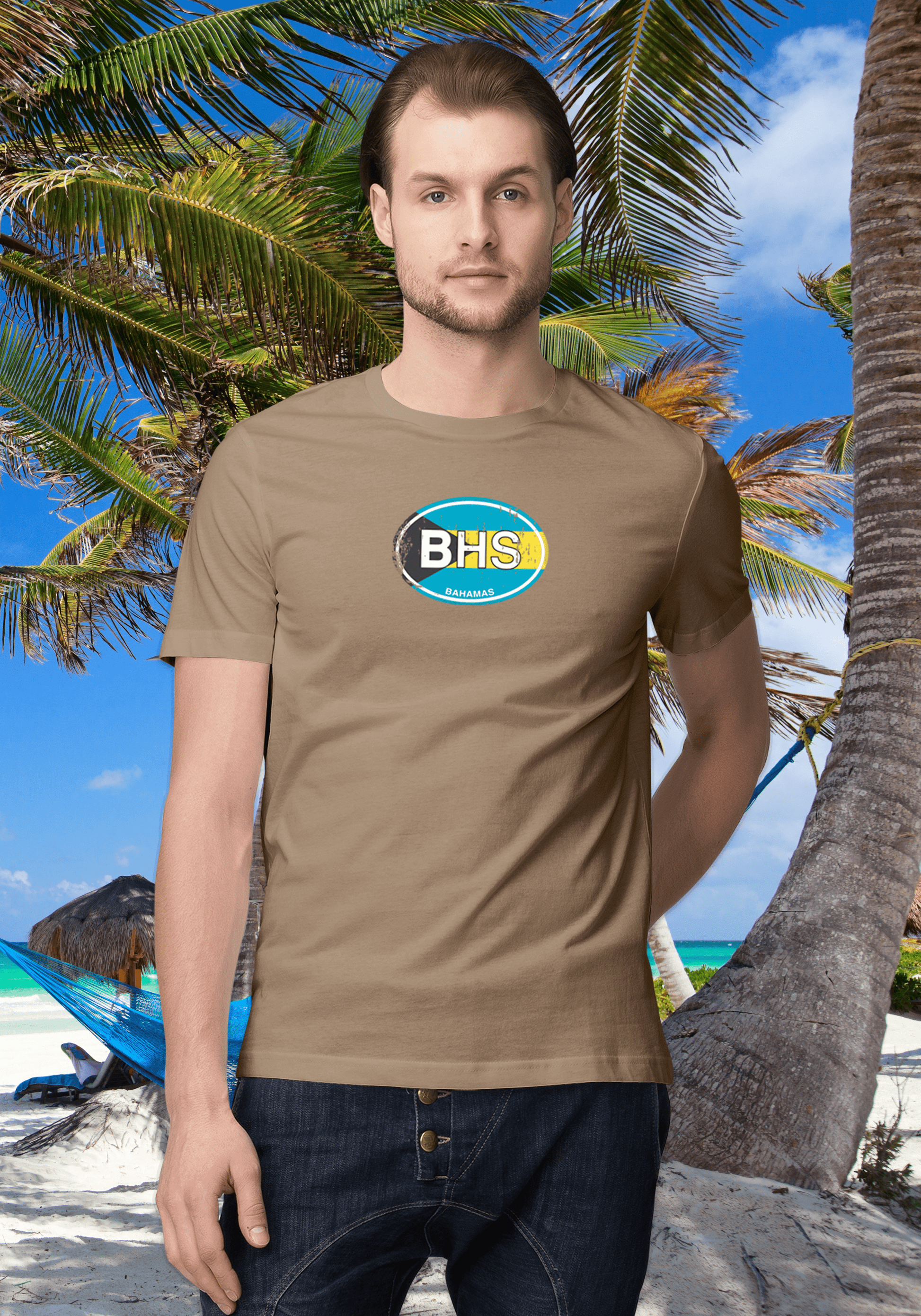 Bahamas Men's Flag T-Shirt Souvenirs - My Destination Location