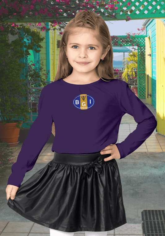 Barbados Youth Flag Long Sleeve T-Shirts - My Destination Location