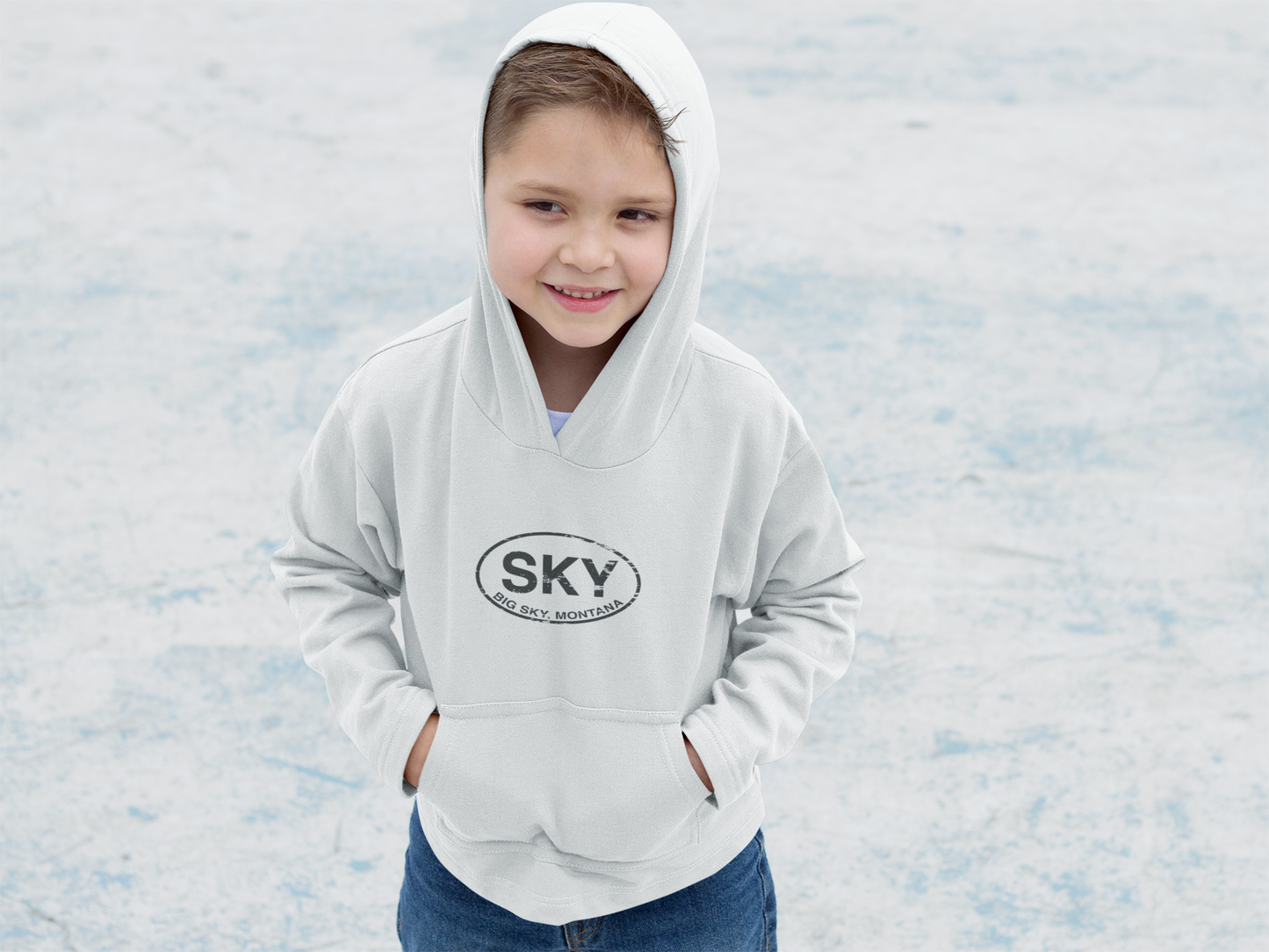 Big Sky Youth Hoodie | Classic Oval Logo Youth Hoodie Souvenir Gift - My Destination Location