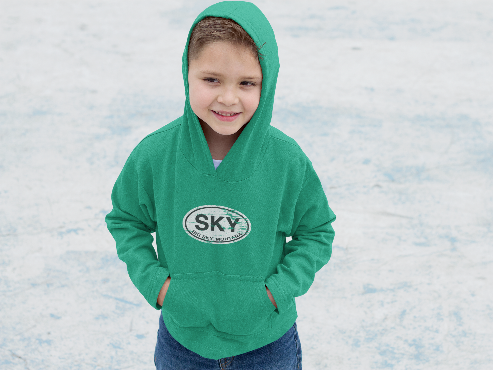 Big Sky Youth Hoodie | Classic Oval Logo Youth Hoodie Souvenir Gift - My Destination Location