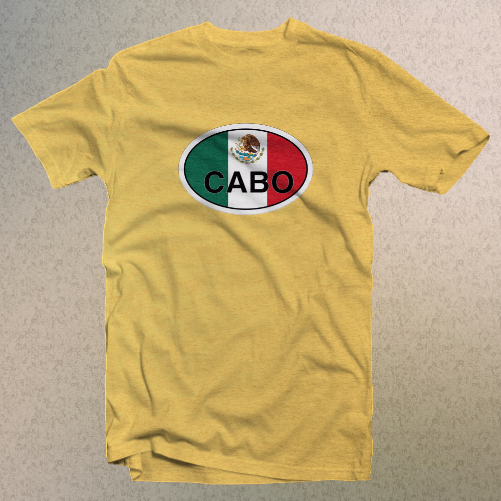 Cabo Mexico Flag Logo Comfort Colors Men's & Women's Souvenir T-Shirts - My Destination Location