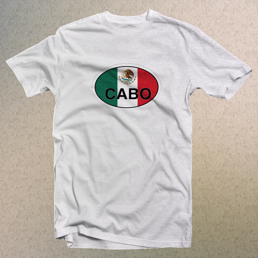 Cabo Mexico Flag Logo Comfort Colors Men's & Women's Souvenir T-Shirts - My Destination Location