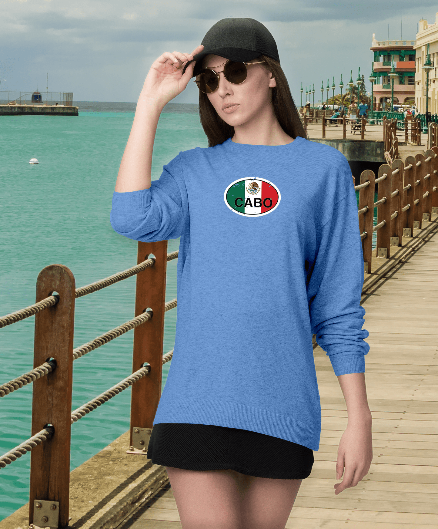 Cabo Women's Flag Long Sleeve T-Shirts - My Destination Location