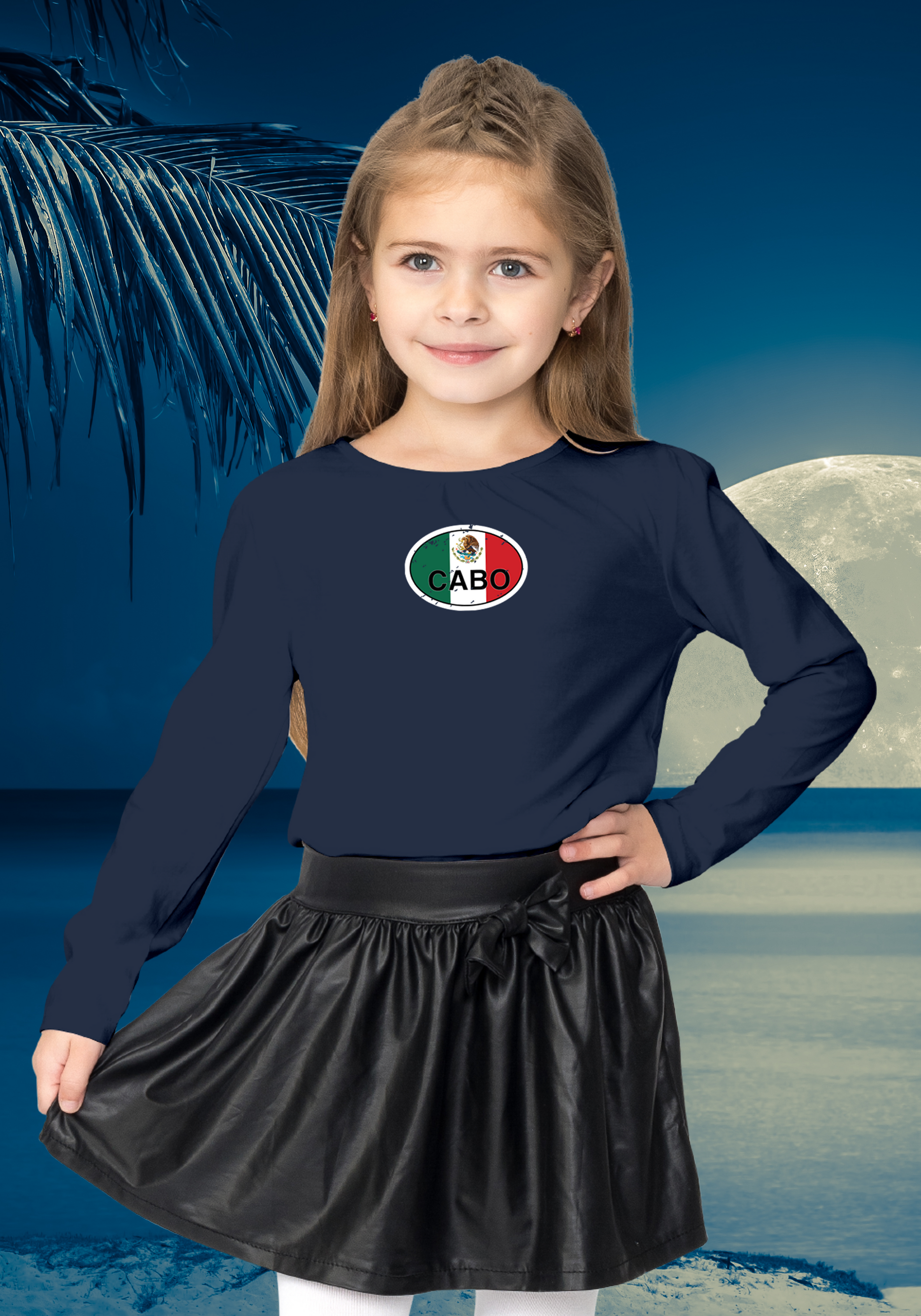 Cabo Youth Flag Long Sleeve T-Shirts - My Destination Location