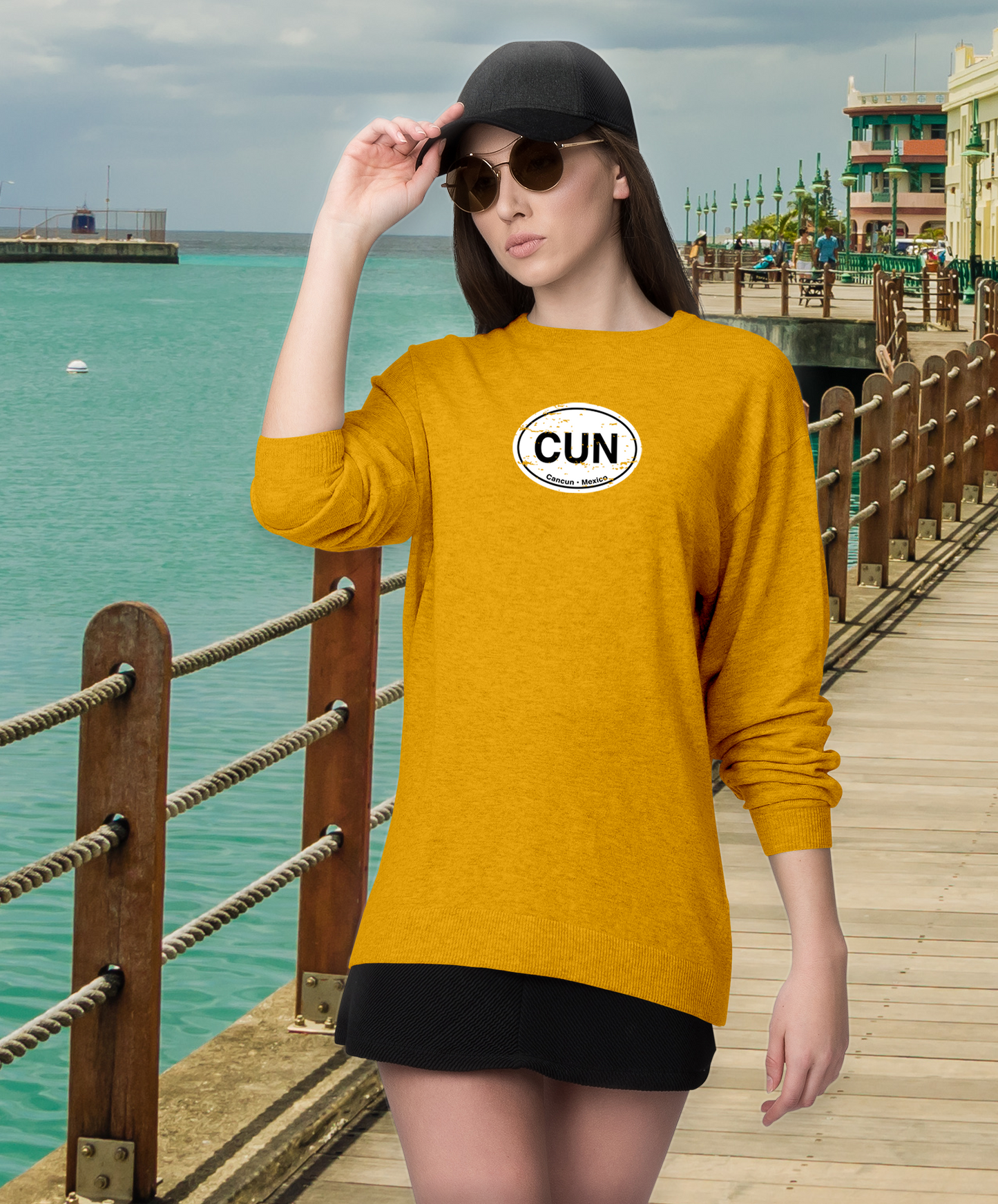 Cancun Women's Classic Long Sleeve T-Shirts - My Destination Location