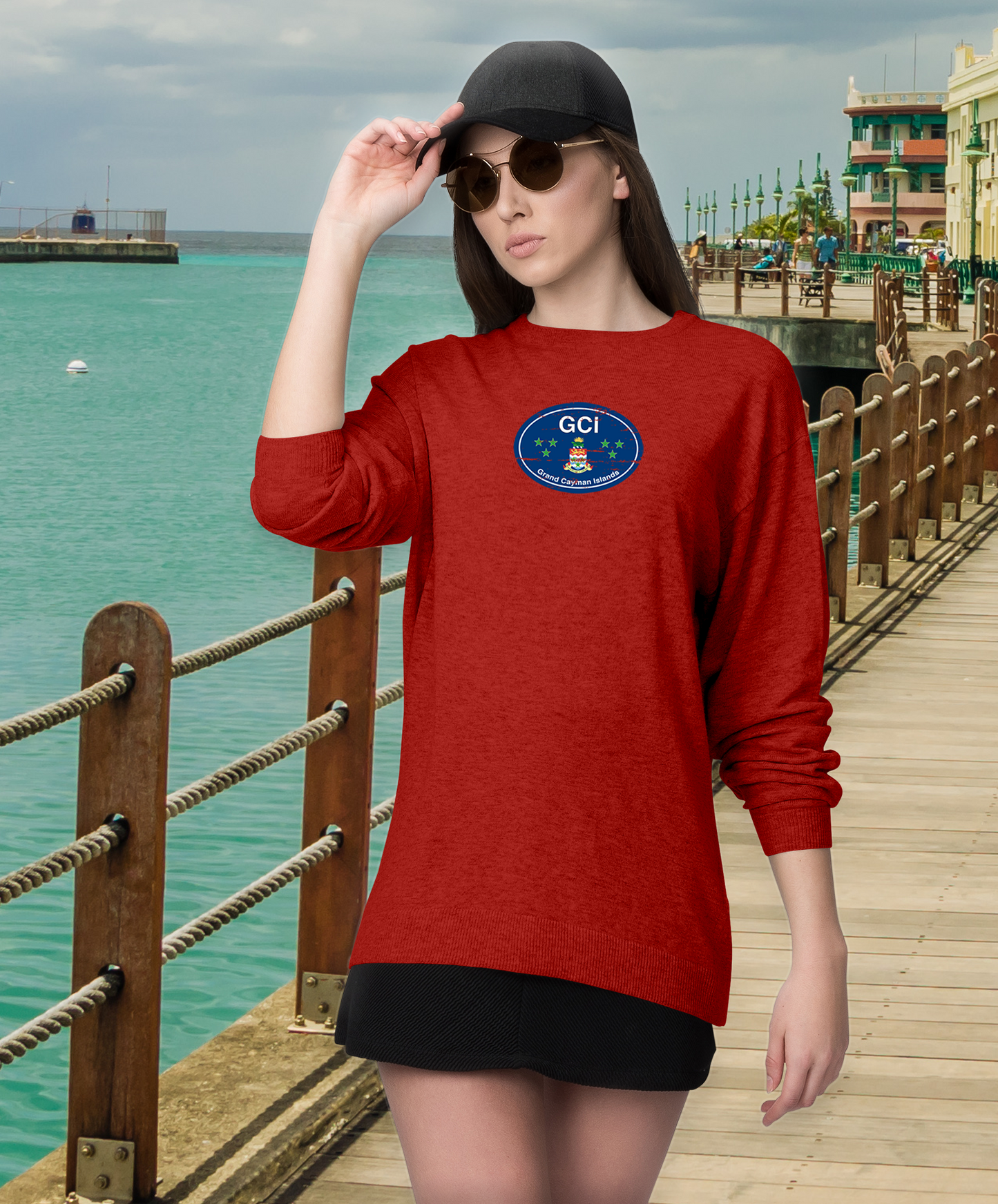 Grand Cayman Women's Flag Long Sleeve T-Shirts - My Destination Location