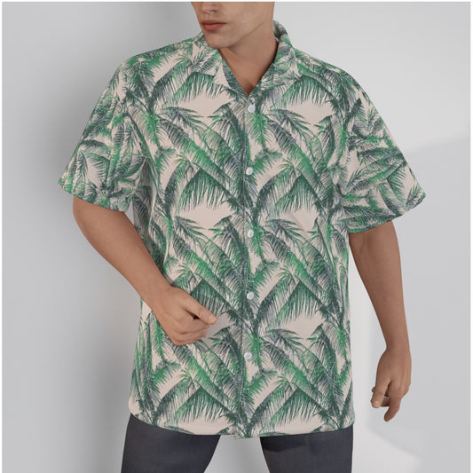 Caribbean Paradise Found Men's Palm Hawaiian Shirt