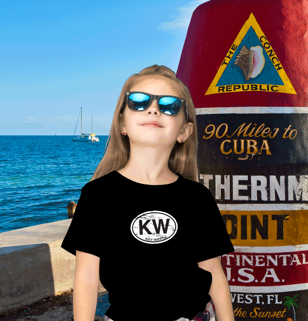Key West Classic Youth T-Shirt Gift Souvenir - My Destination Location