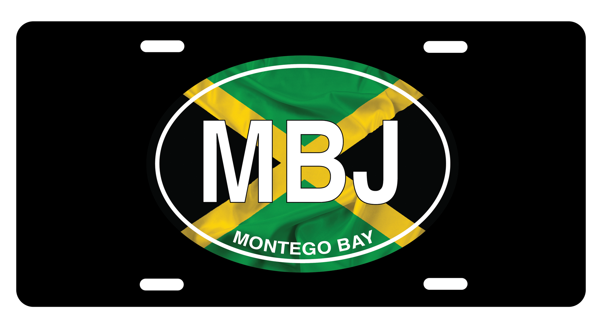 Montego Bay Flag Logo License Plates - My Destination Location