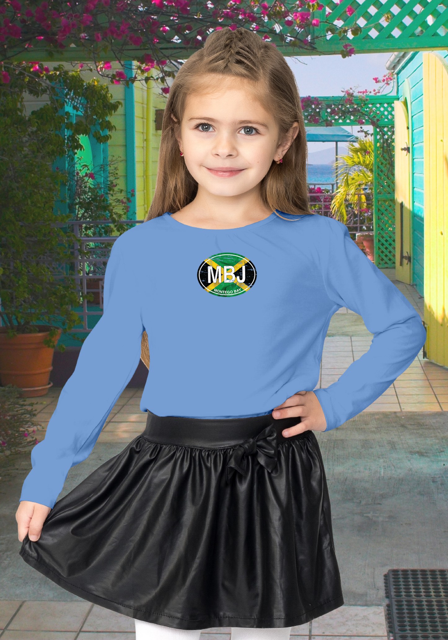 Montego Bay Youth Flag Long Sleeve T-Shirts - My Destination Location