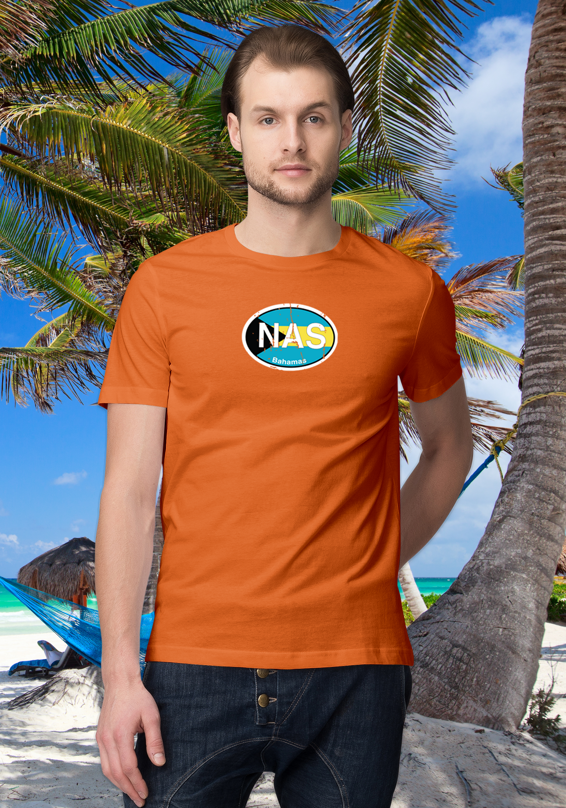Nassau Men's Flag T-Shirt Souvenirs - My Destination Location