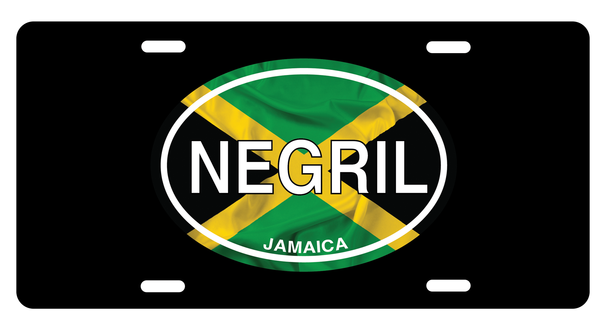 Negril Flag Logo License Plates - My Destination Location