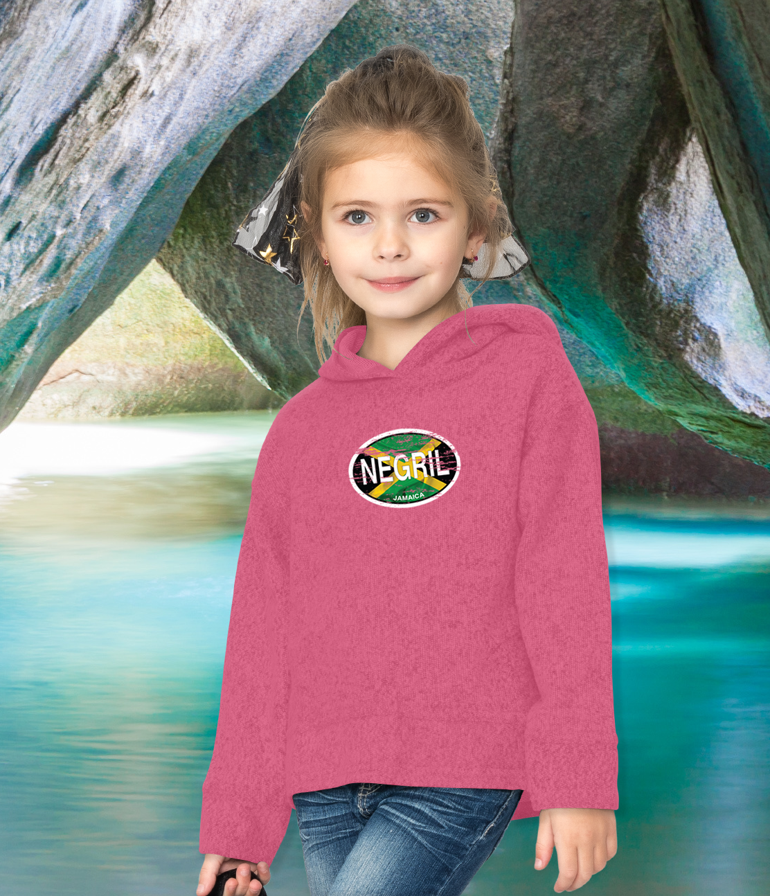 Negril Flag Youth Hoodie - My Destination Location