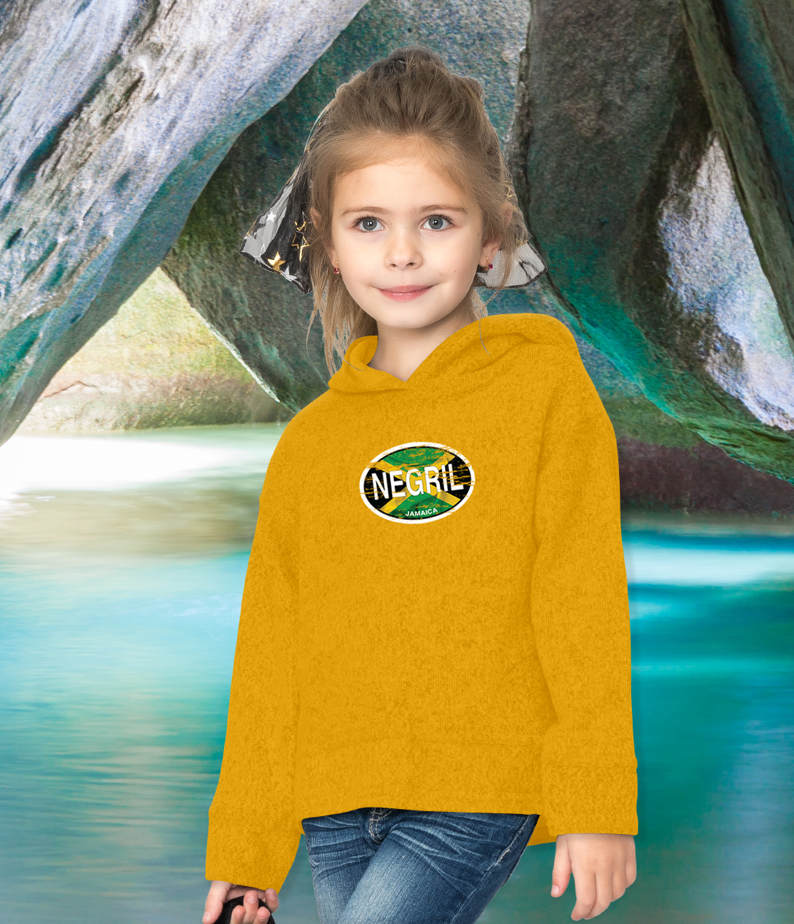 Negril Flag Youth Hoodie - My Destination Location