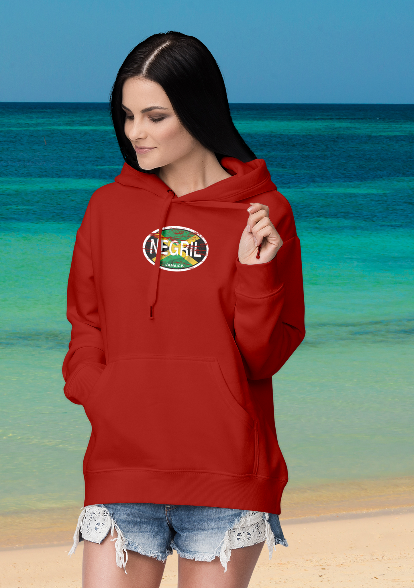 Negril Men's and Women's Flag Adult Hoodie - My Destination Location