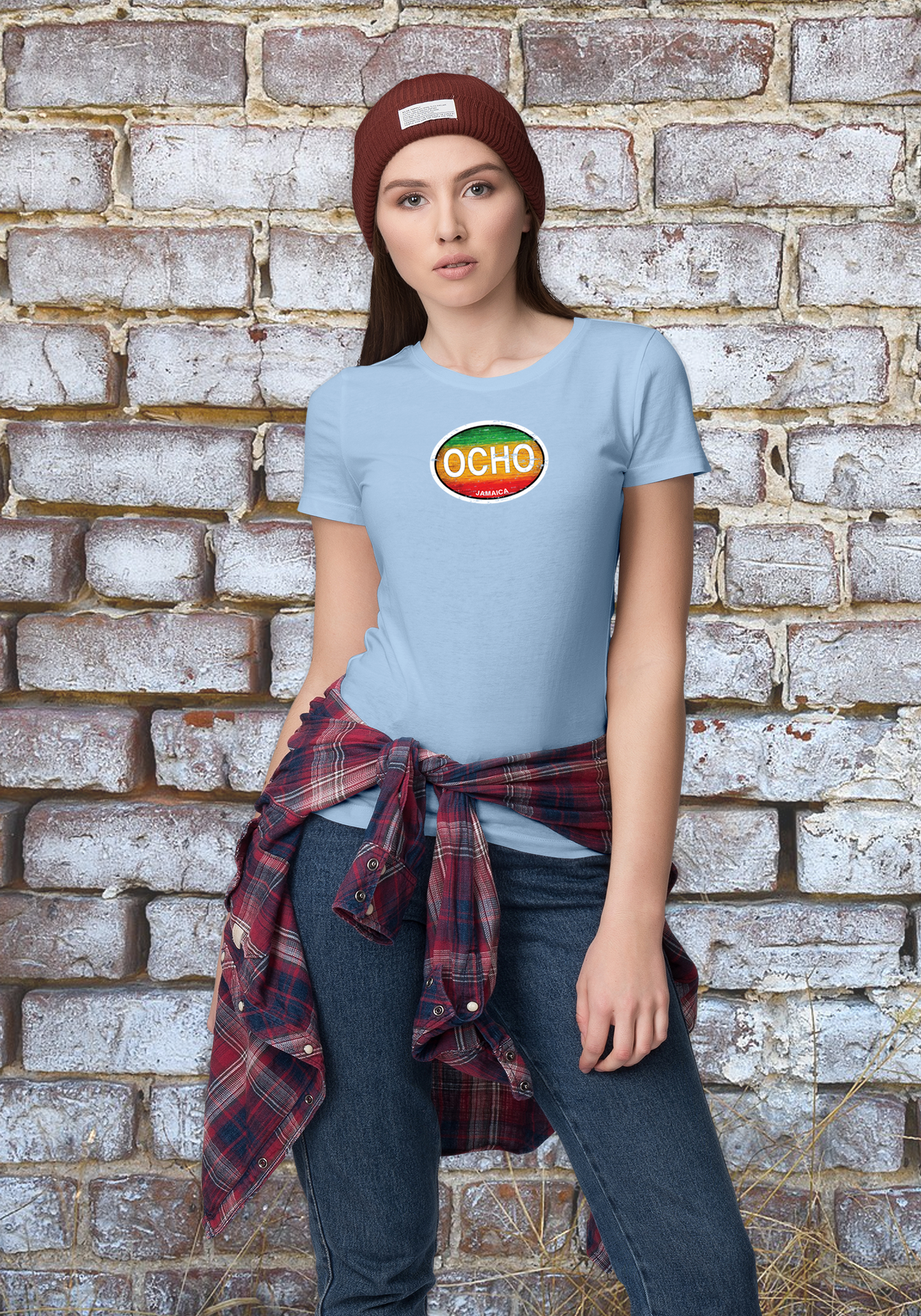Ocho Rios Women's Rasta T-Shirt Souvenirs - My Destination Location