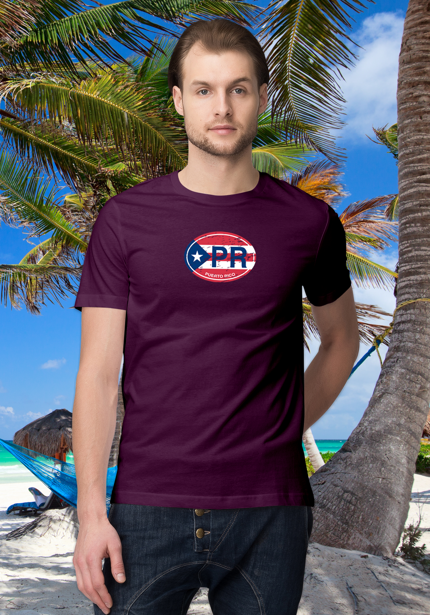 Puerto Rico Men's Flag T-Shirt Souvenirs - My Destination Location