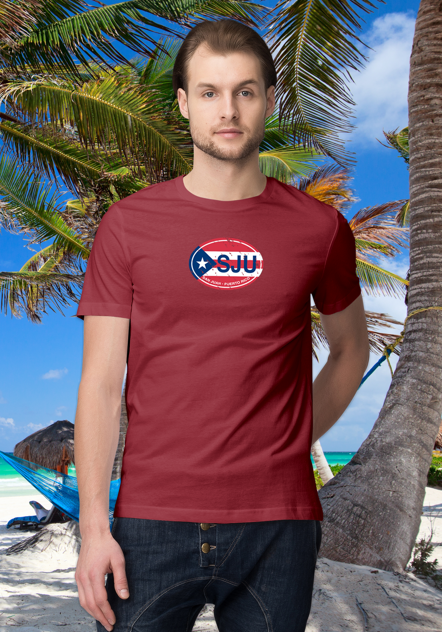 San Juan Puerto Rico Men's Flag T-Shirt Souvenirs - My Destination Location