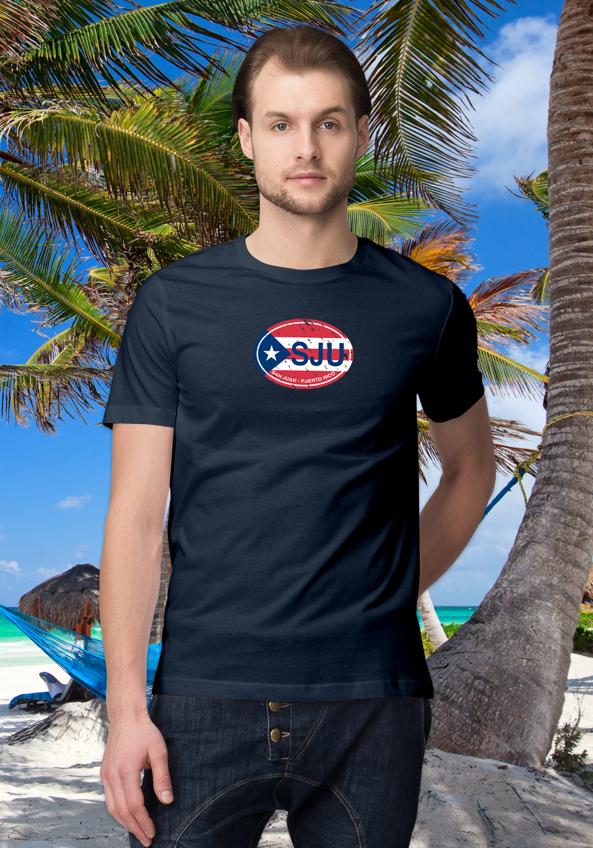 San Juan Puerto Rico Men's Flag T-Shirt Souvenirs - My Destination Location