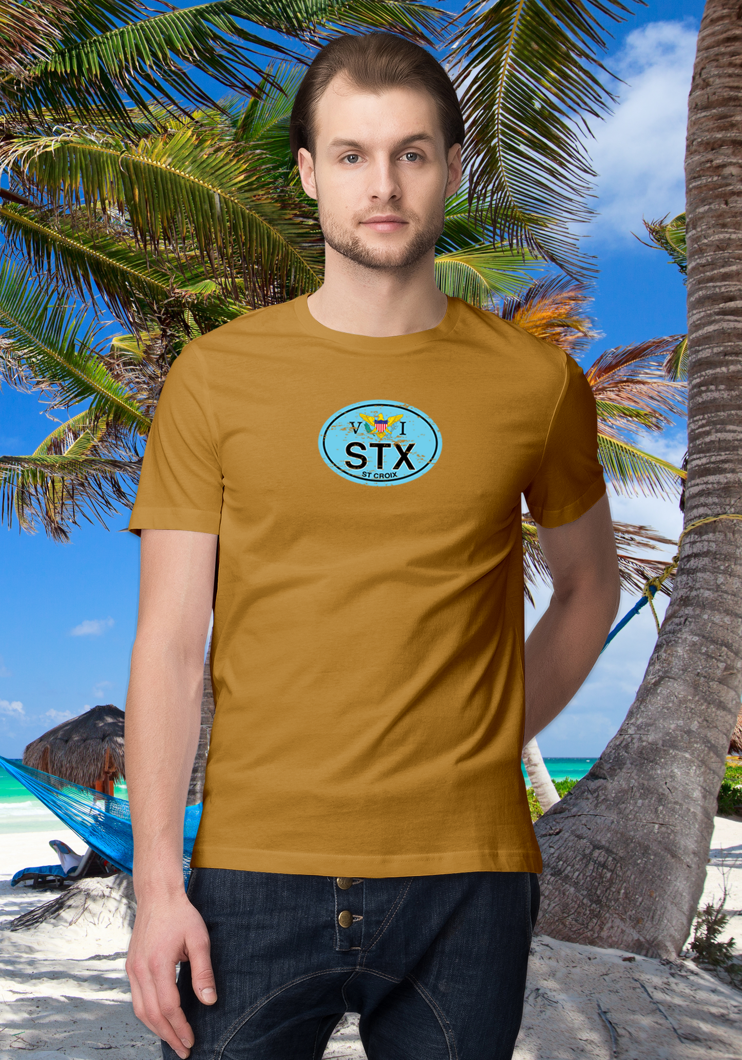 St Croix Men's Flag T-Shirt Souvenirs - My Destination Location