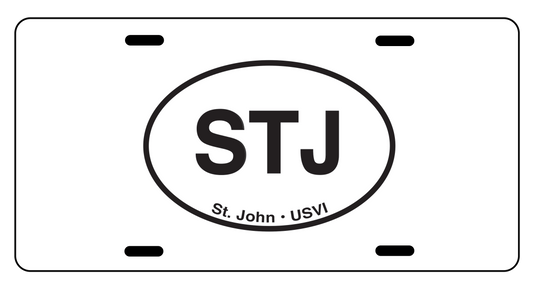 St John License Plates - My Destination Location