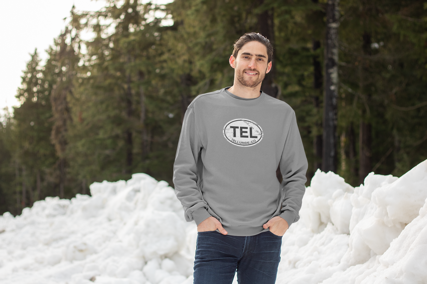 Telluride Sweatshirt | Telluride Classic Oval Logo Unisex Sweatshirt Souvenir Gifts - My Destination Location