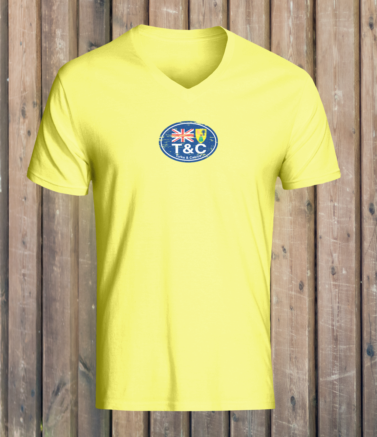Turks & Caicos Women's Flag V-Neck T-Shirts - My Destination Location