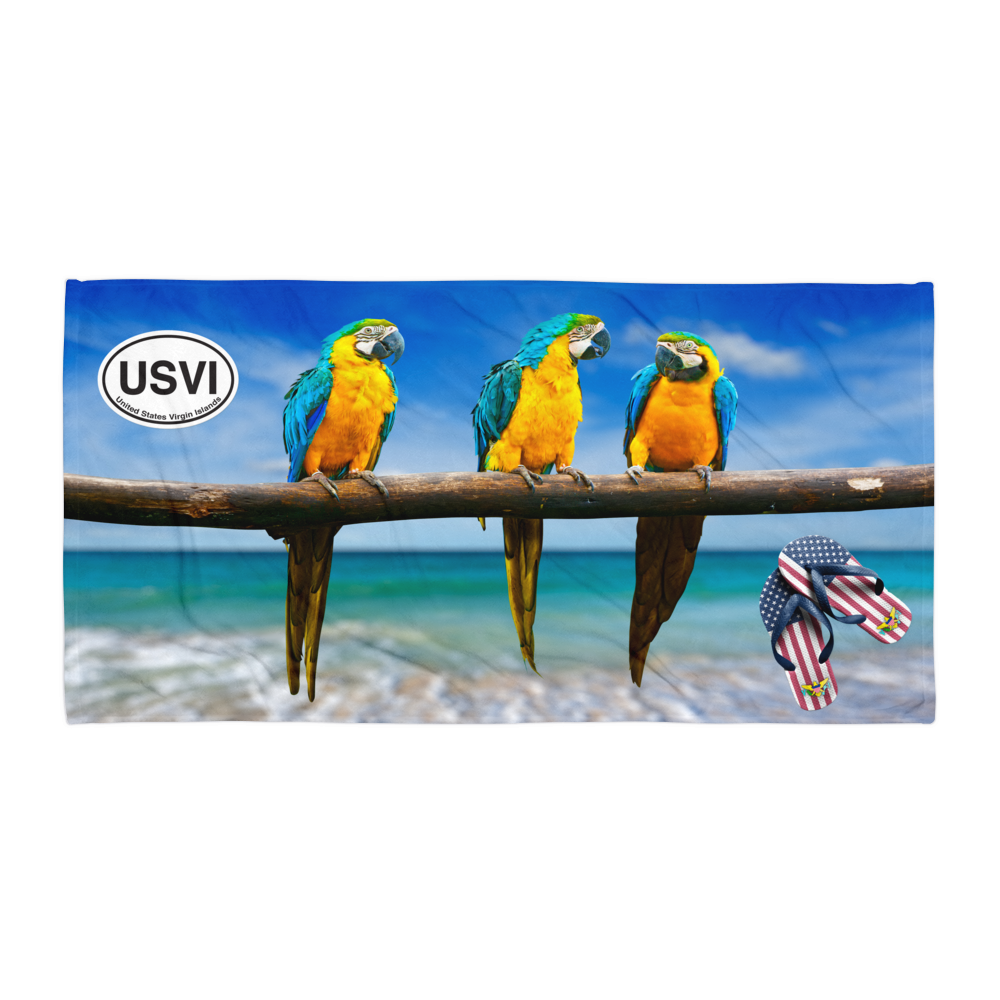 USVI - United States Virgin Islands Beach Blanket Towel - My Destination Location