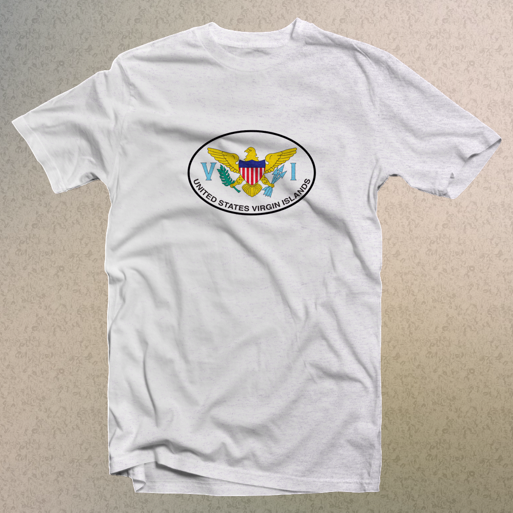USVI - United States Virgin Islands Flag Logo Comfort Colors Souvenir T-Shirts - My Destination Location