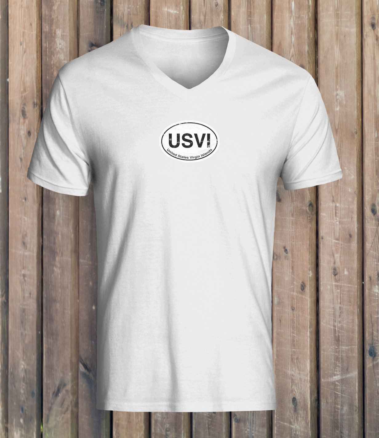 USVI Women's Classic V-Neck T-Shirts - My Destination Location